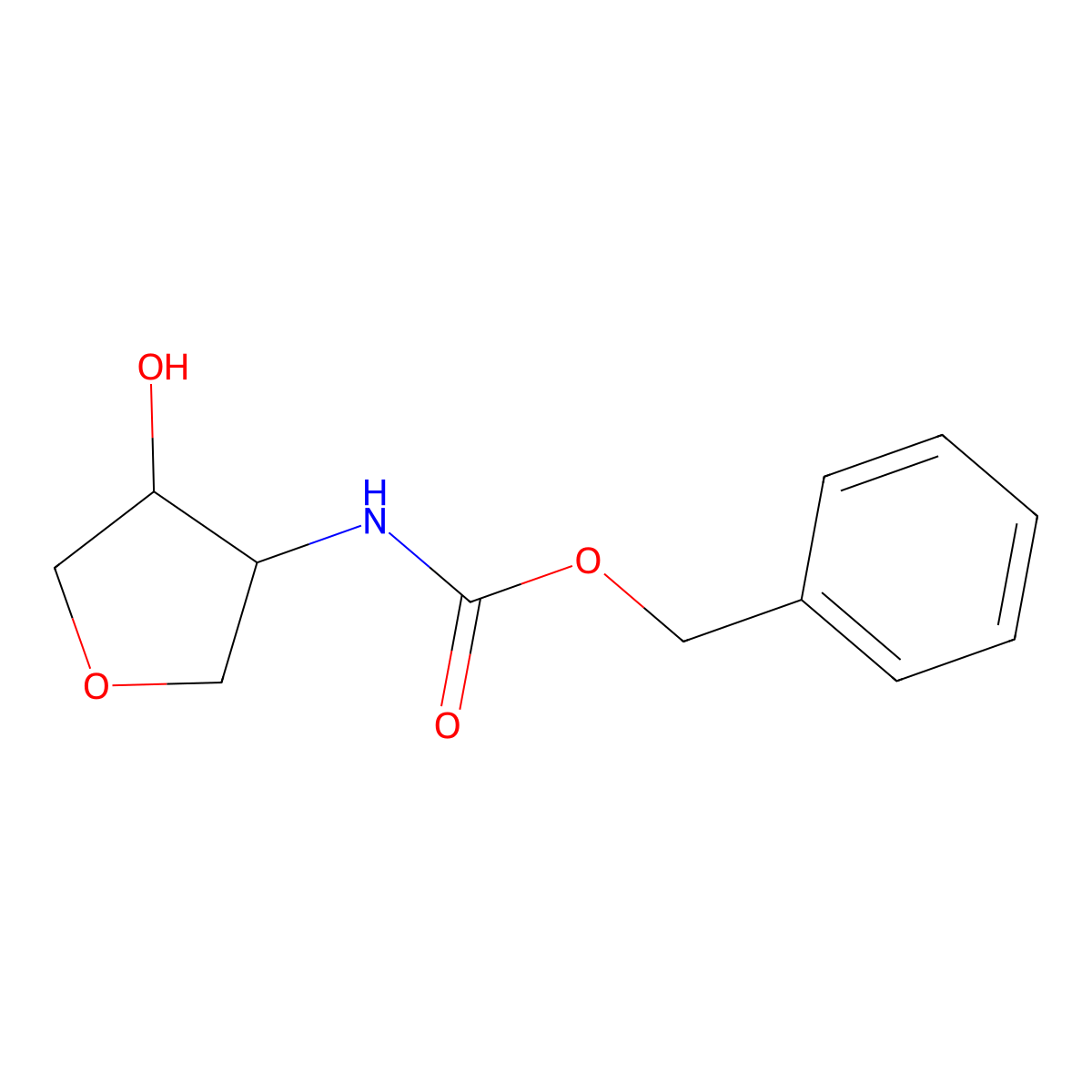 benzyl N-[(3R,4S)-4-hydroxyoxolan-3-yl]carbamate molecular structure, CAS 1417554-95-0