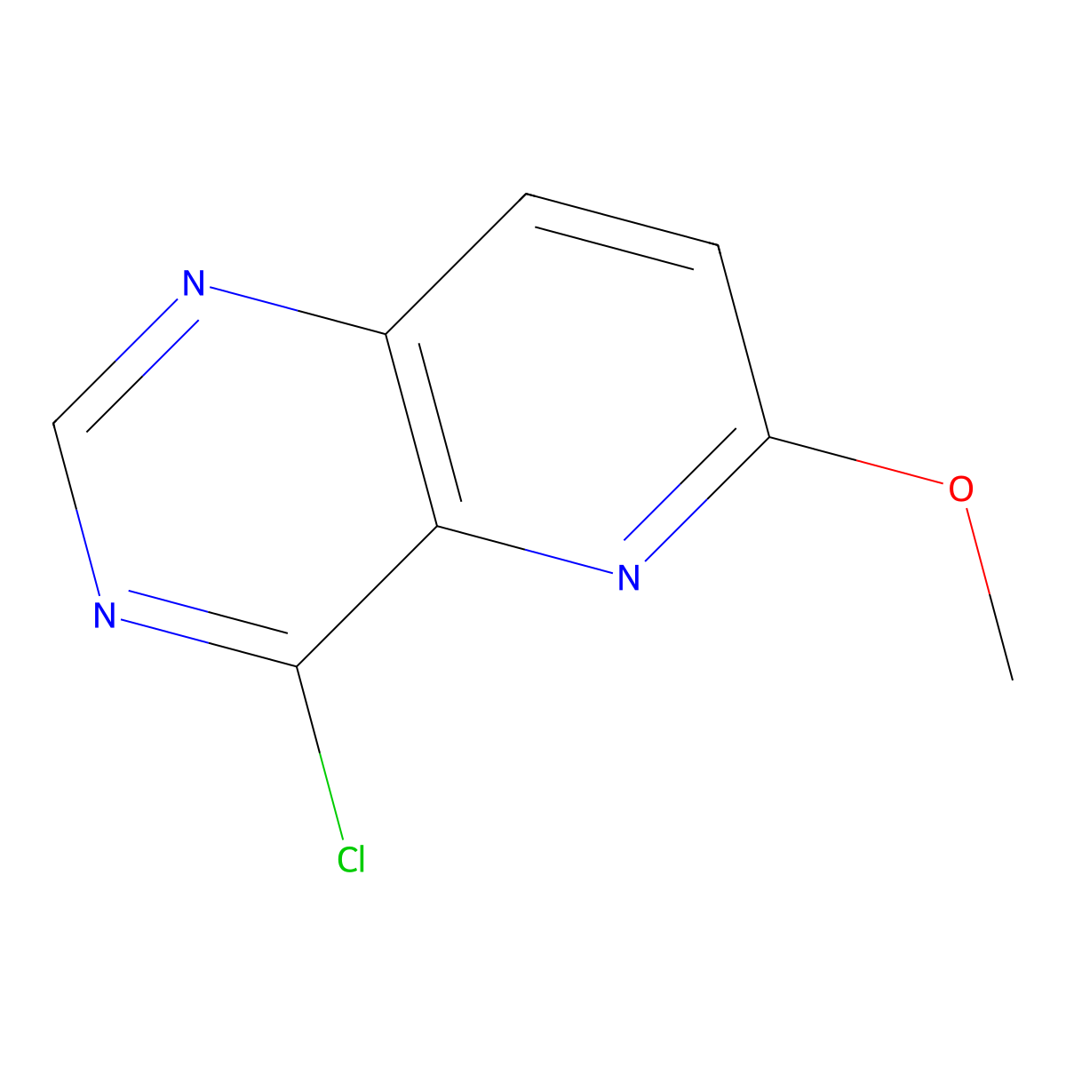 4-Chloro-6-methoxypyrido[3,2-d]pyrimidine molecular structure, CAS 1417555-18-0