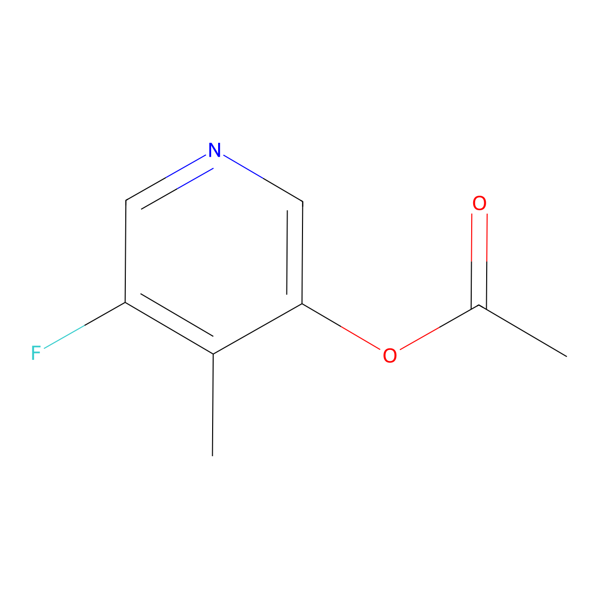 5-Fluoro-4-methyl-3-pyridyl Acetate molecular structure, CAS 1417556-12-7