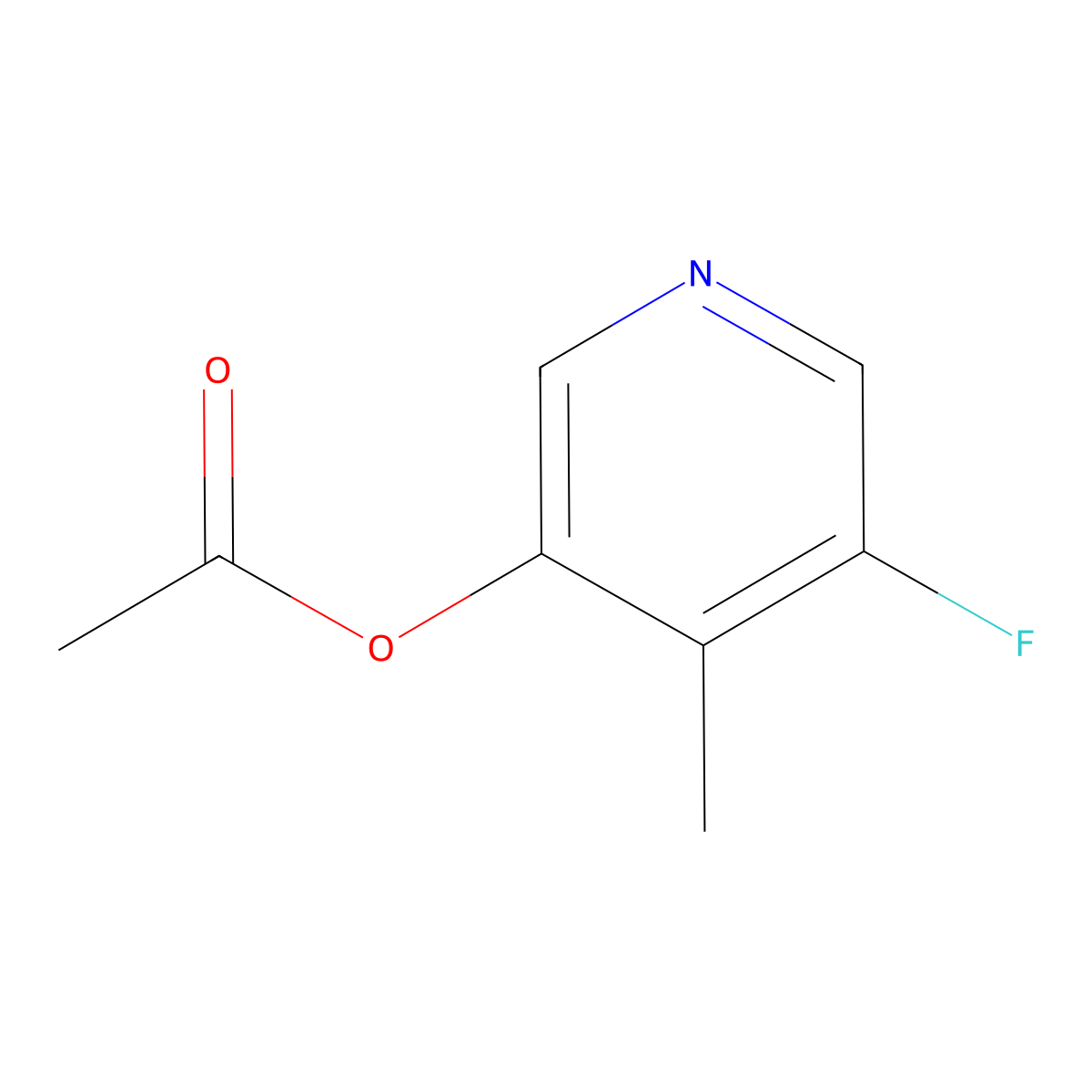 5-Fluoro-4-methyl-3-pyridyl Acetate molecular structure, CAS 1417556-12-7