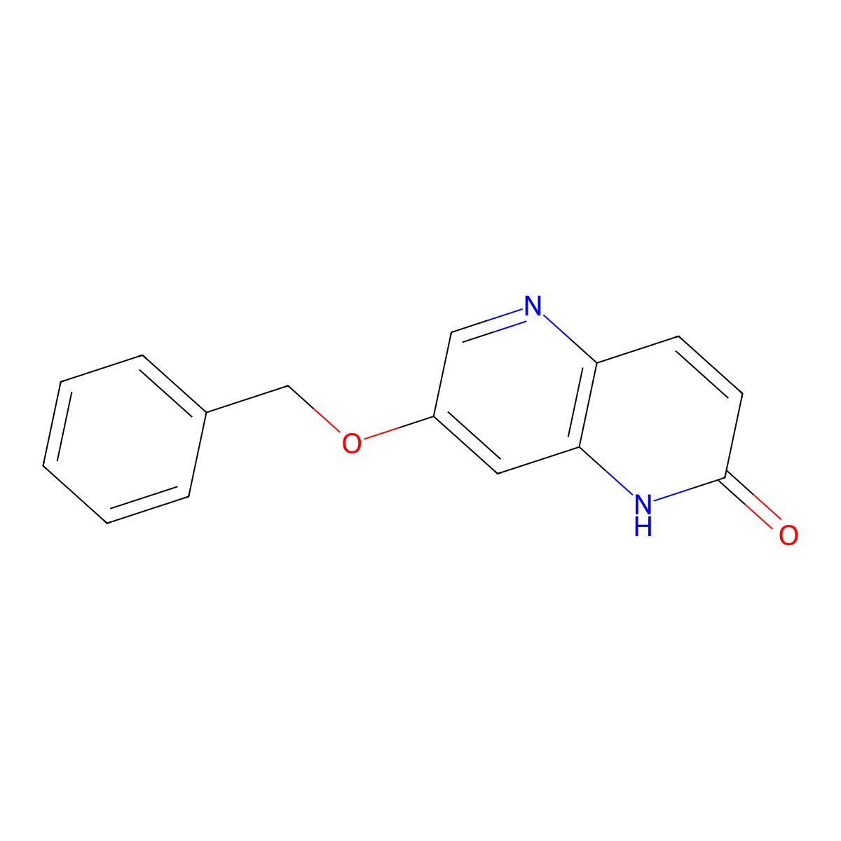 7-(benzyloxy)-1,5-naphthyridin-2(1H)-one molecular structure, CAS 1417556-36-5