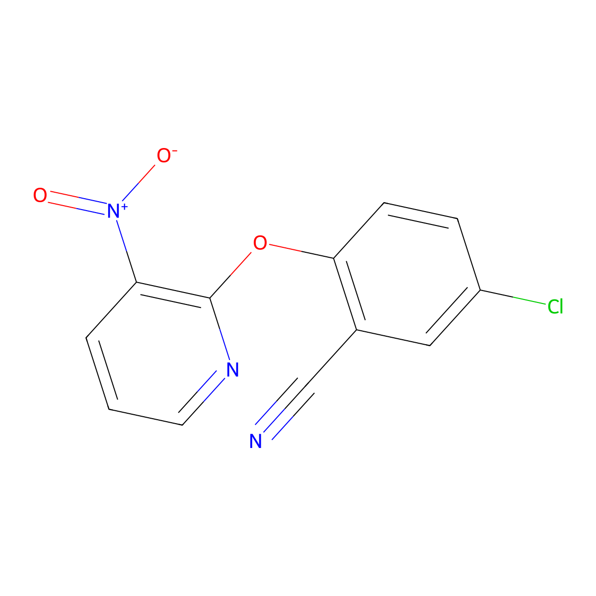 5-Chloro-2-[(3-nitropyridin-2-yl)oxy]benzonitrile molecular structure, CAS 1417566-32-5
