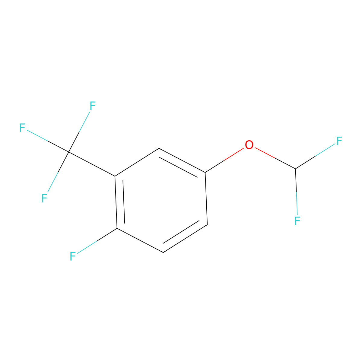 4-(Difluoromethoxy)-1-fluoro-2-(trifluoromethyl)benzene molecular structure, CAS 1417566-45-0