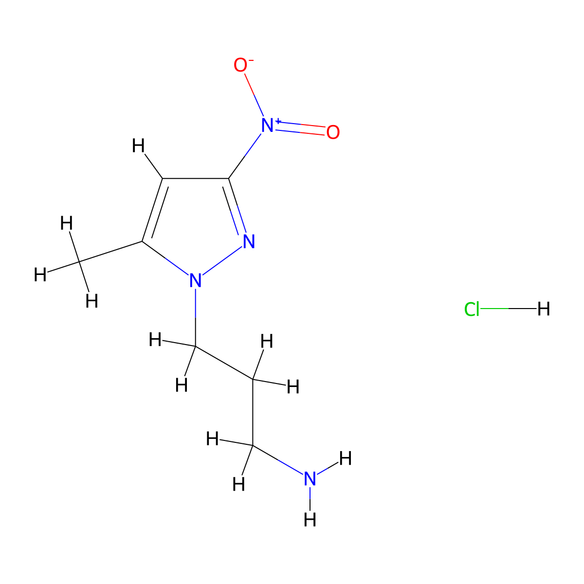 [3-(5-methyl-3-nitro-1H-pyrazol-1-yl)propyl]amine hydrochloride molecular structure, CAS 1417566-87-0