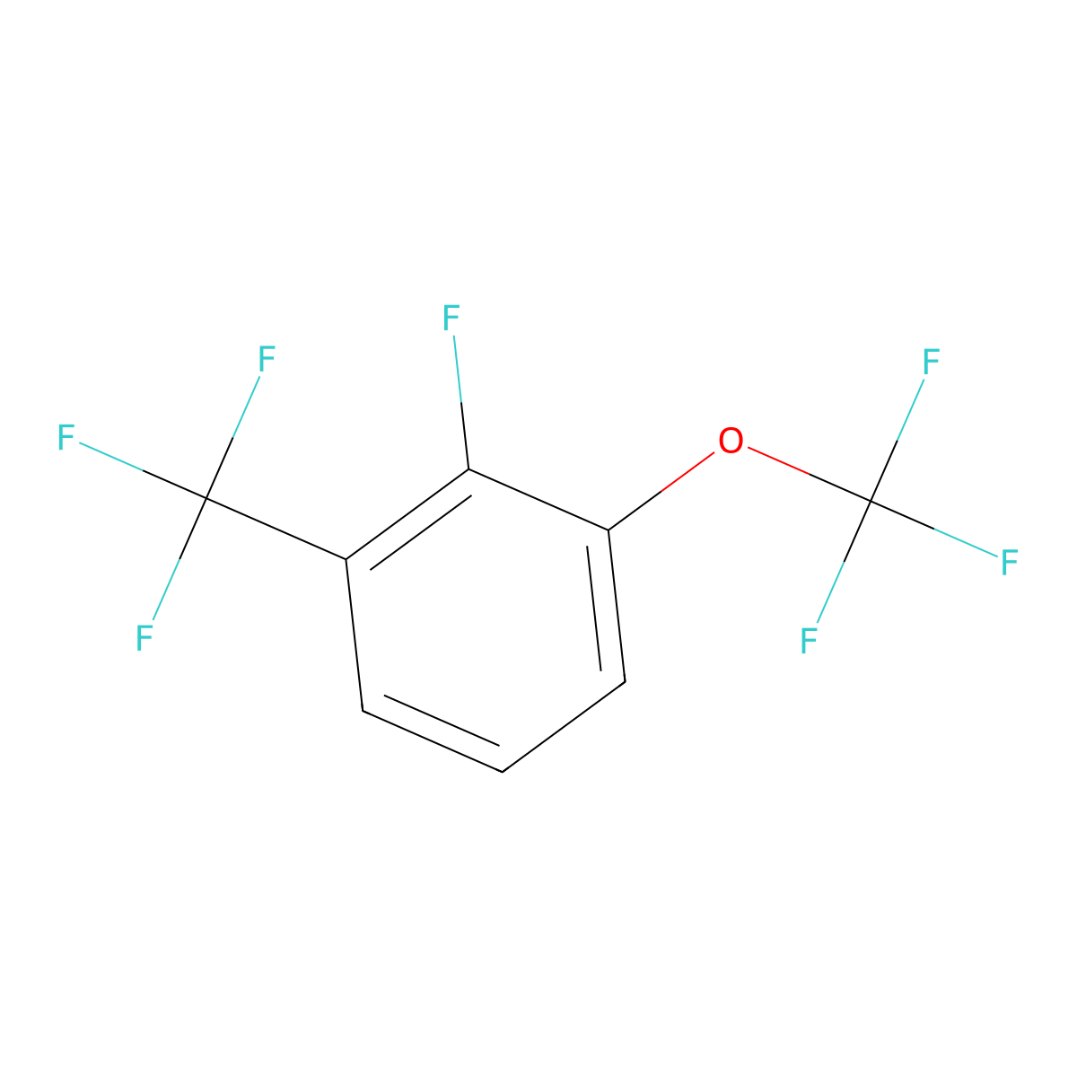 2-Fluoro-1-(trifluoromethoxy)-3-(trifluoromethyl)benzene molecular structure, CAS 1417567-37-3