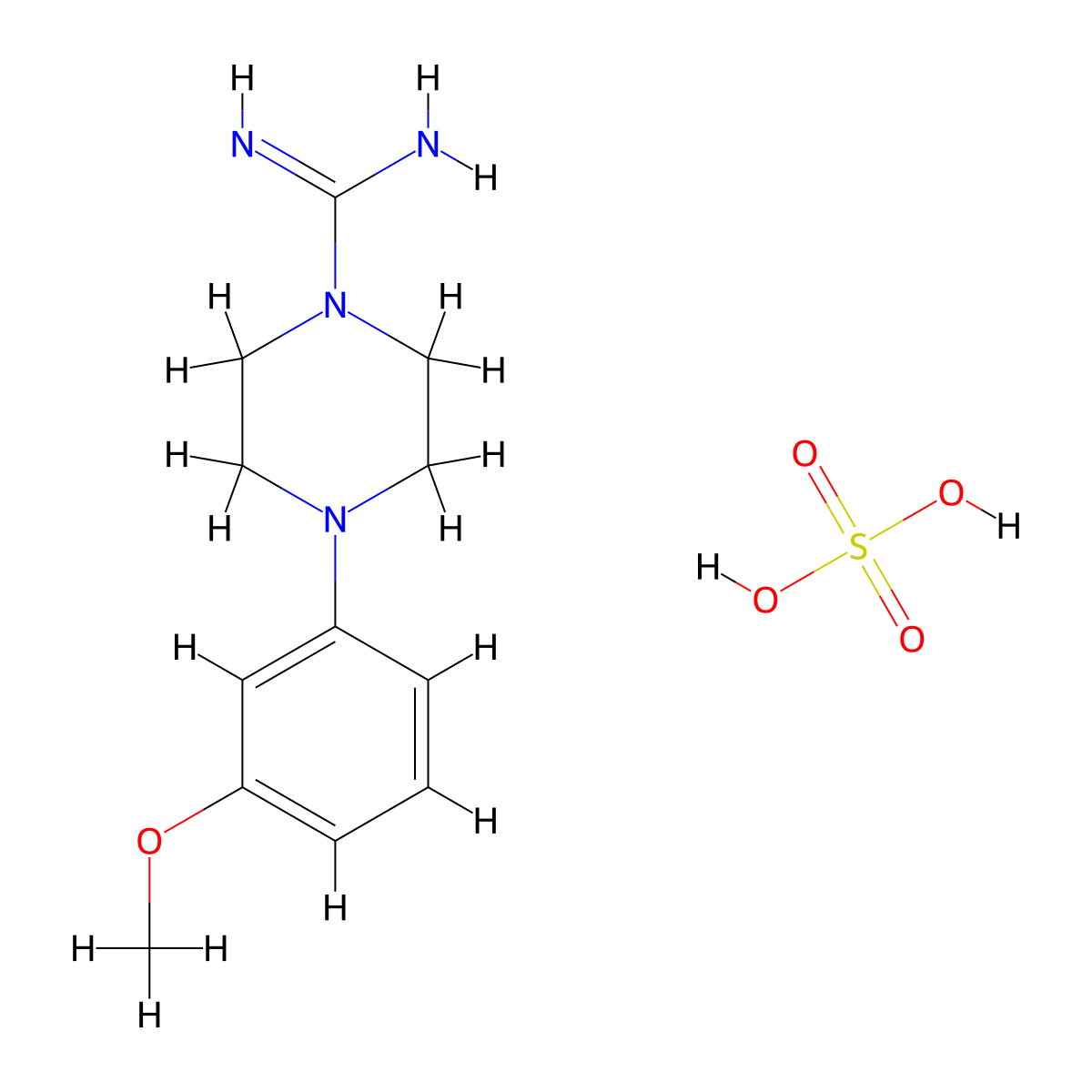 4-(3-Methoxyphenyl)piperazine-1-carboximidamide sulfate molecular structure, CAS 1417567-42-0
