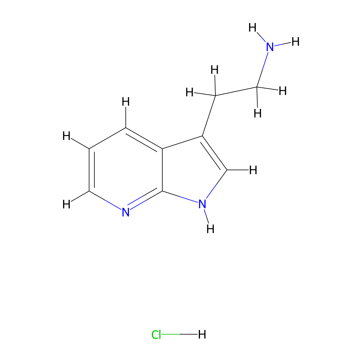 [2-(1H-Pyrrolo[2,3-b]pyridin-3-yl)ethyl]amine hydrochloride molecular structure, CAS 1417567-47-5
