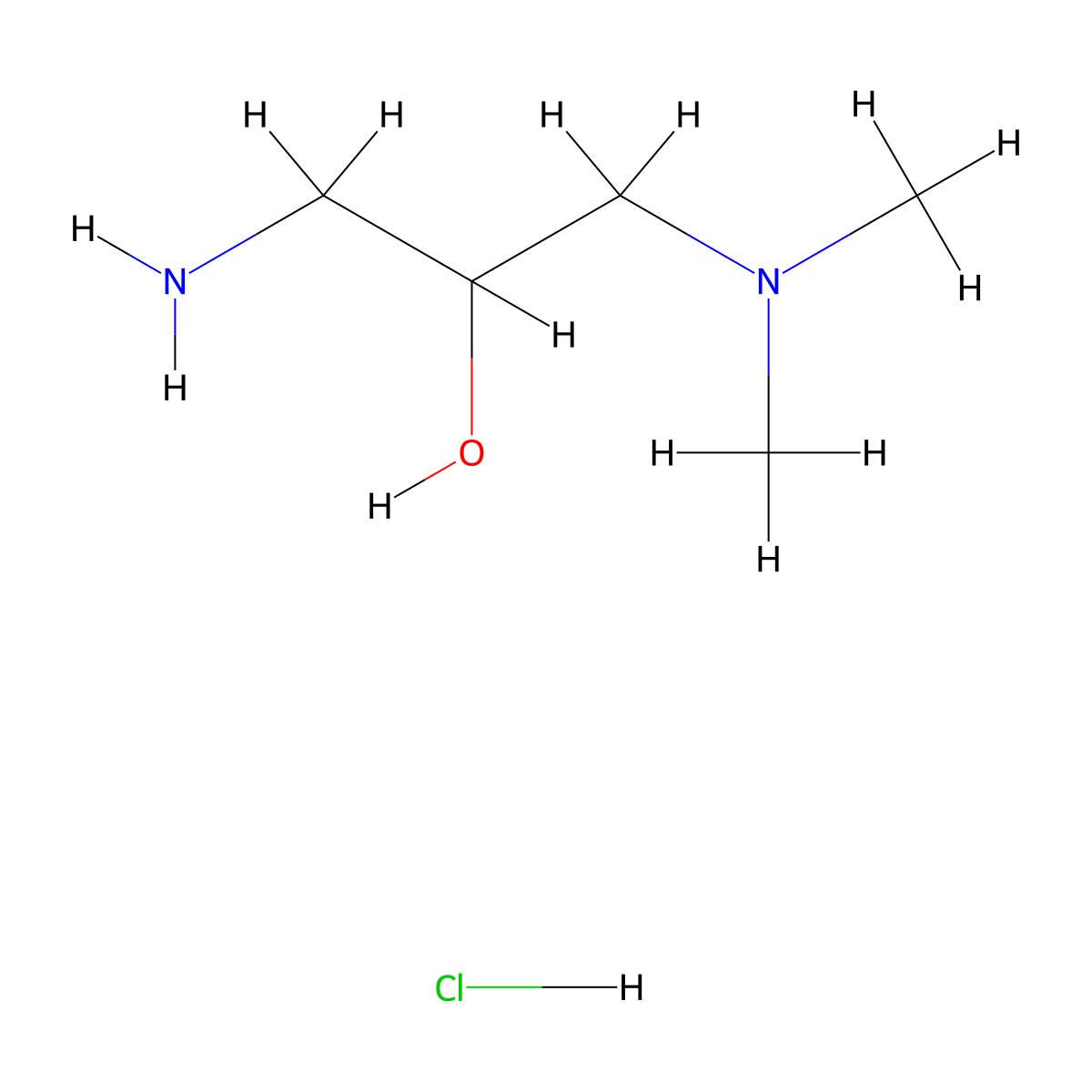 1-Amino-3-(dimethylamino)propan-2-OL hydrochloride molecular structure, CAS 1417567-48-6
