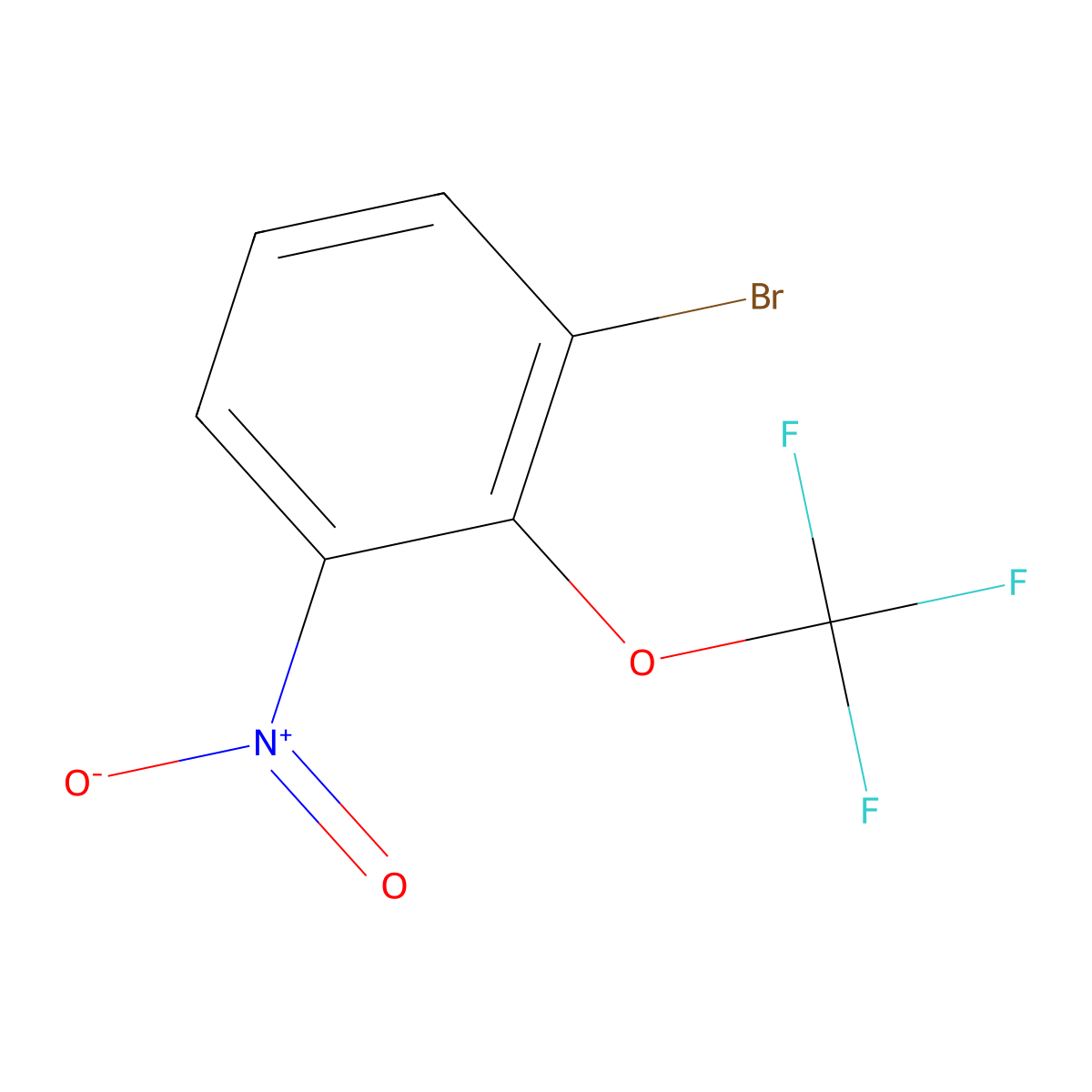 1-Bromo-3-nitro-2-(trifluoromethoxy)benzene molecular structure, CAS 1417567-59-9