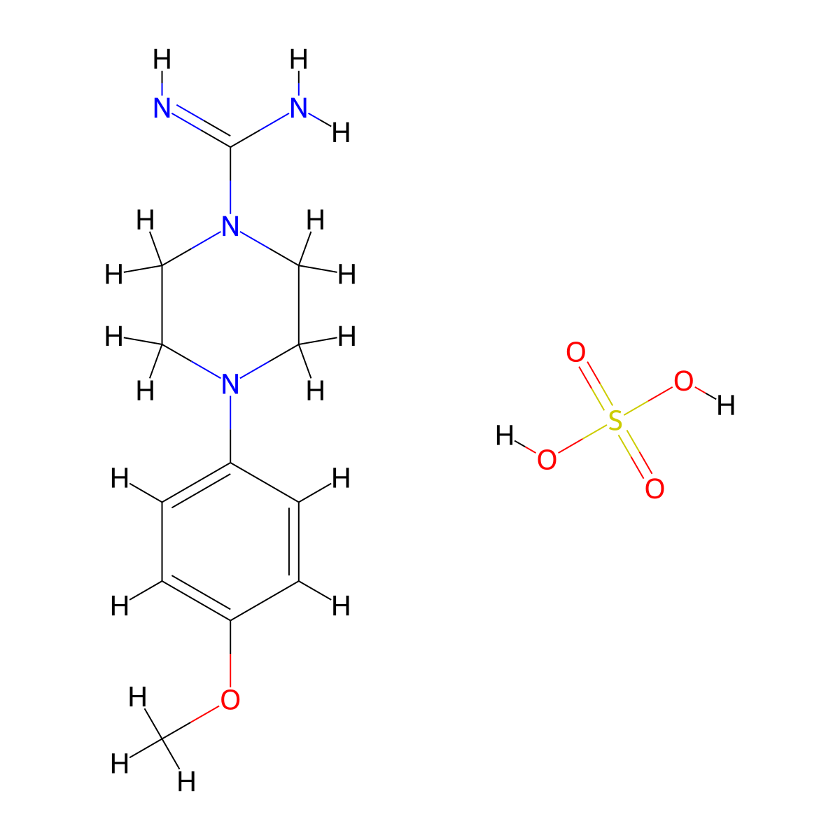 4-(4-Methoxyphenyl)piperazine-1-carboximidamide sulfate molecular structure, CAS 1417567-67-9