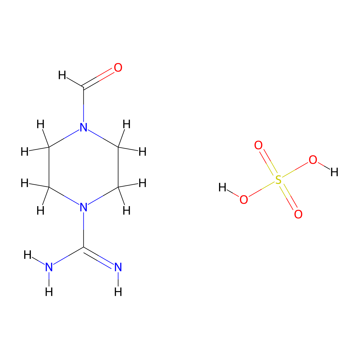 4-Formylpiperazine-1-carboximidamide sulfate molecular structure, CAS 1417567-69-1