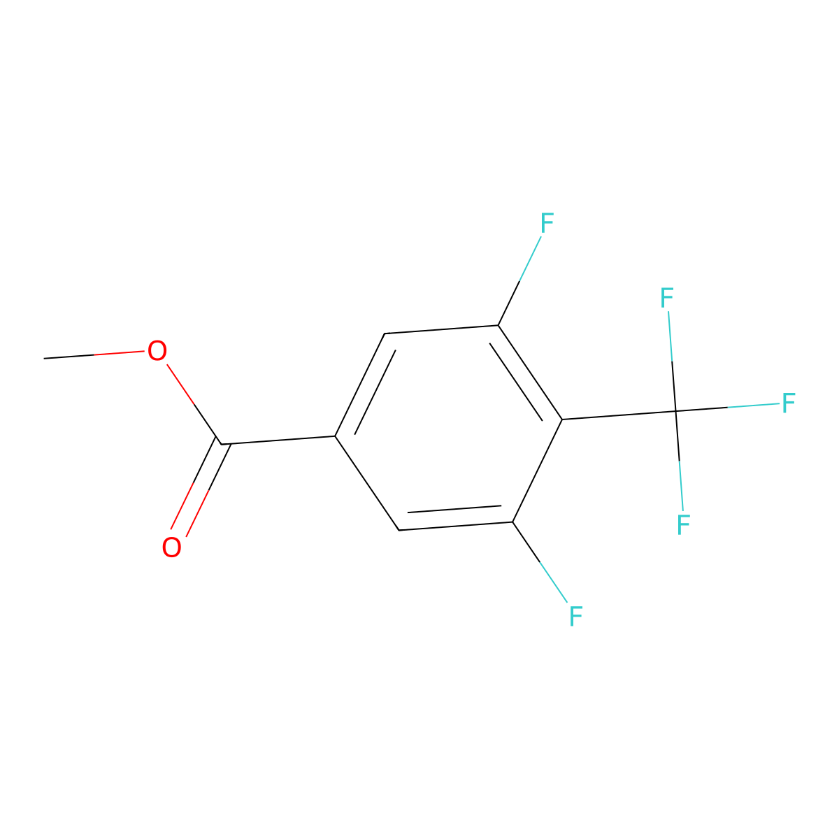 Methyl 3,5-difluoro-4-(trifluoromethyl)benzoate molecular structure, CAS 1417567-72-6