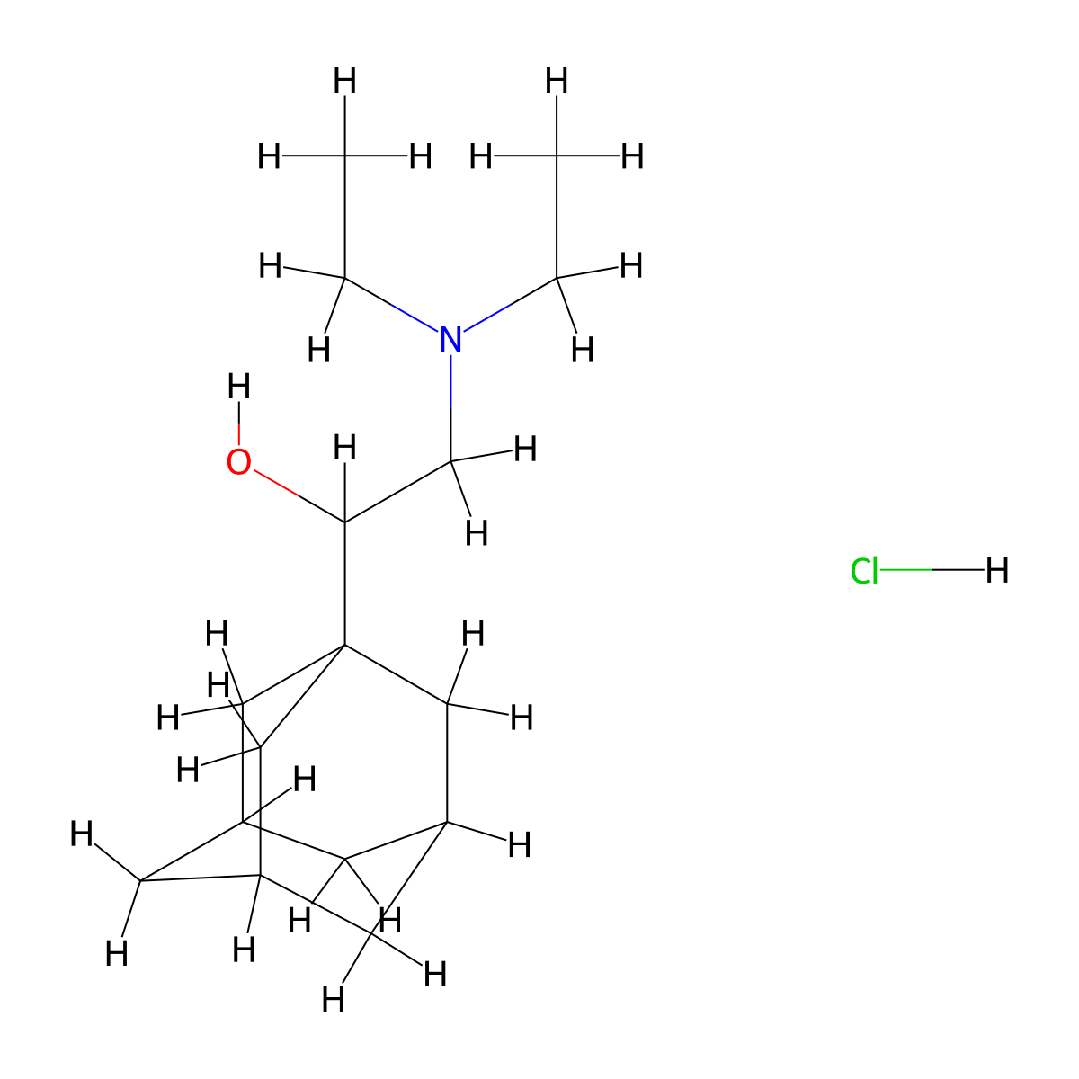 1-(1-Adamantyl)-2-(diethylamino)-ethanol hydrochloride molecular structure, CAS 1417567-76-0