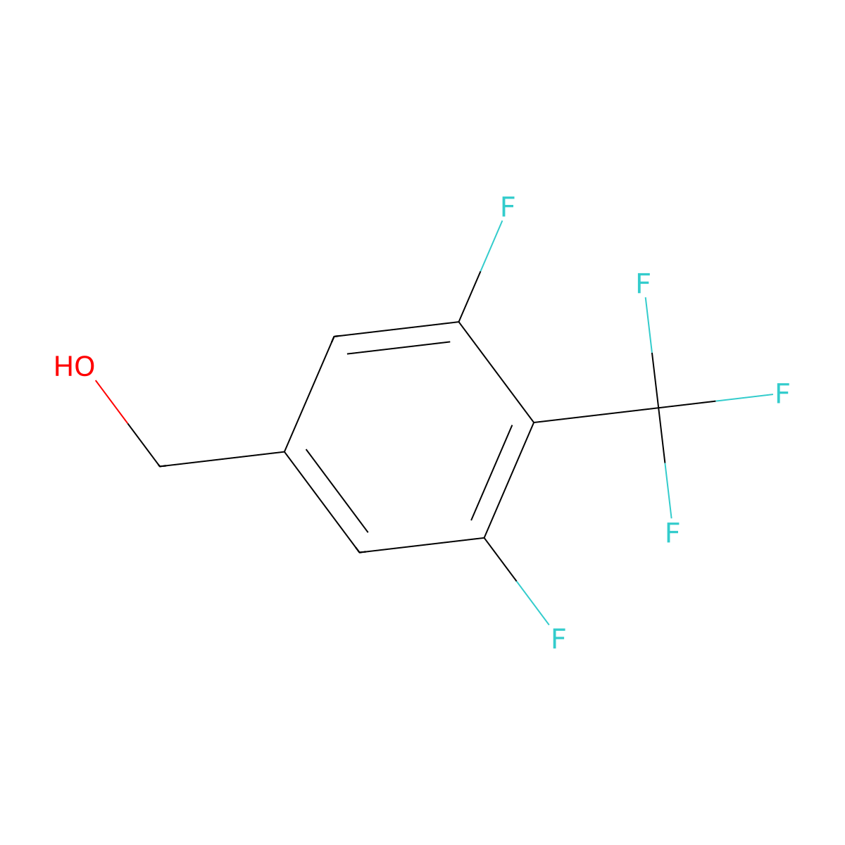 (3,5-Difluoro-4-(trifluoromethyl)phenyl)methanol molecular structure, CAS 1417567-87-3