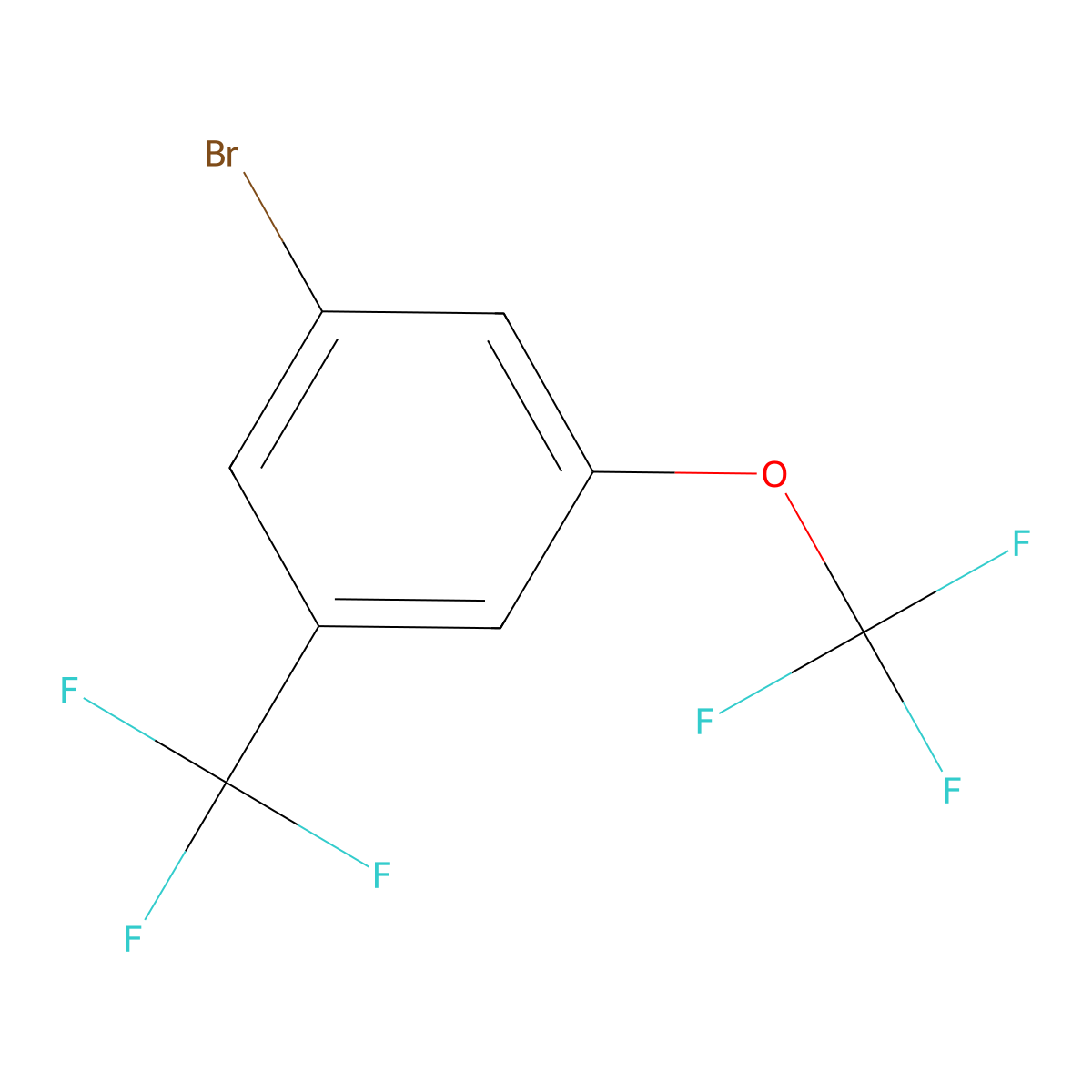 1-Bromo-3-(trifluoromethoxy)-5-(trifluoromethyl)benzene molecular structure, CAS 1417567-94-2