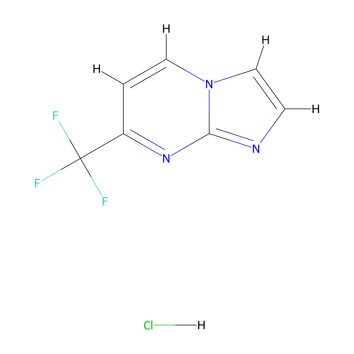 7-(Trifluoromethyl)imidazo[1,2-a]pyrimidine hydrochloride molecular structure, CAS 1417568-18-3