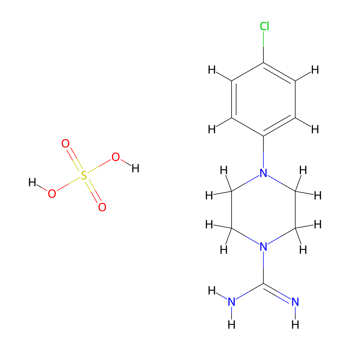 4-(4-Chlorophenyl)piperazine-1-carboximidamide sulfate molecular structure, CAS 1417568-42-3