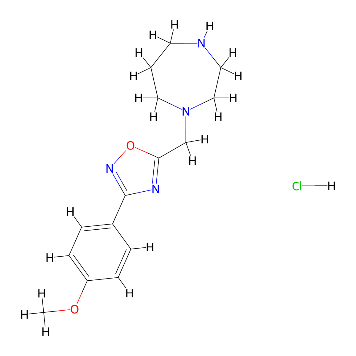 1-{[3-(4-Methoxyphenyl)-1,2,4-oxadiazol-5-yl]methyl}-1,4-diazepane hydrochloride molecular structure, CAS 1417568-54-7