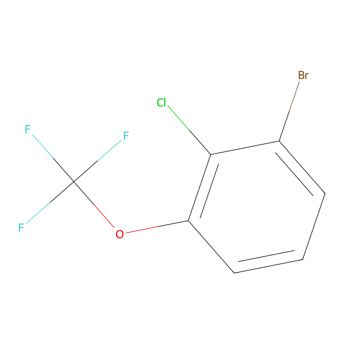 1-Bromo-2-chloro-3-(trifluoromethoxy)benzene molecular structure, CAS 1417568-88-7