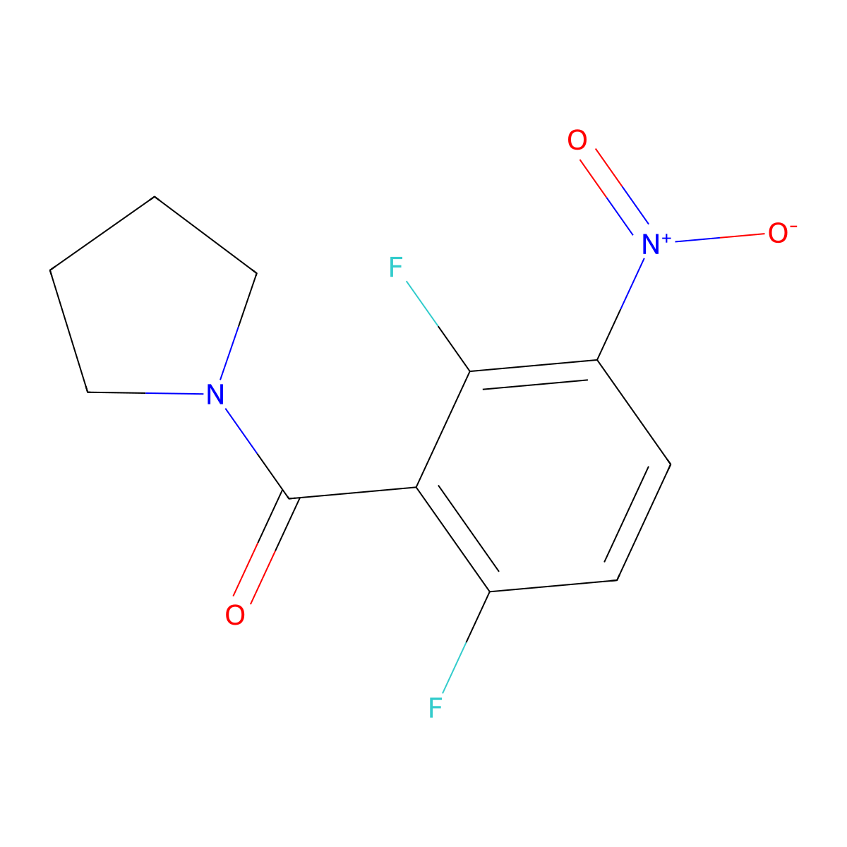 1-(2,6-Difluoro-3-nitrobenzoyl)pyrrolidine molecular structure, CAS 1417569-01-7