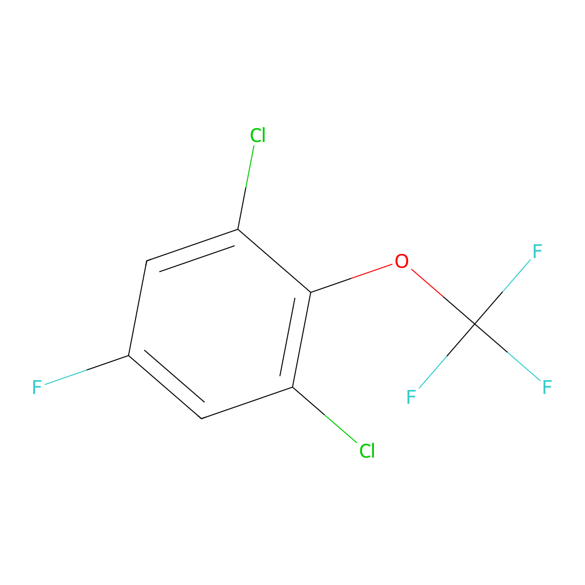 1,3-Dichloro-5-fluoro-2-(trifluoromethoxy)benzene molecular structure, CAS 1417569-27-7