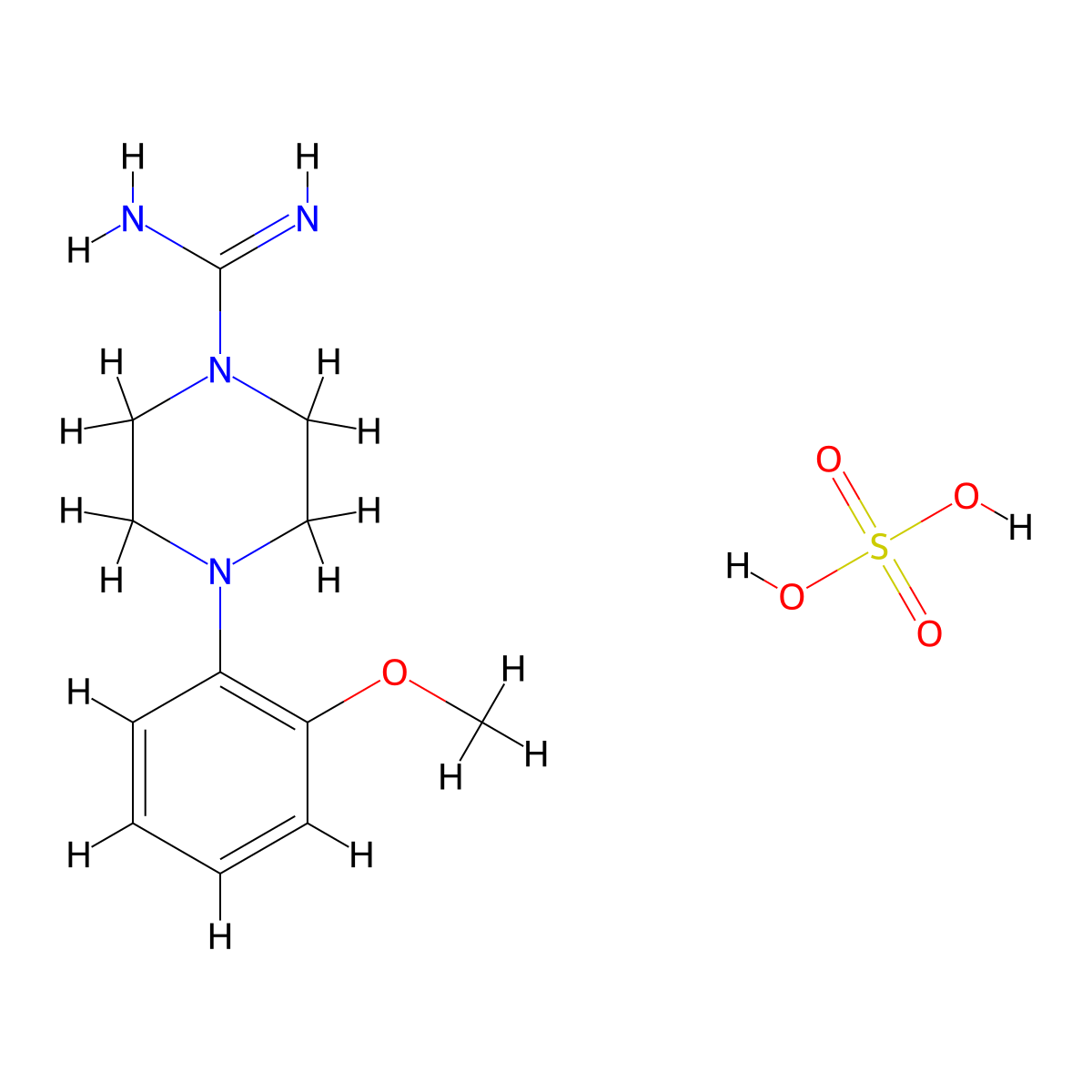 4-(2-Methoxyphenyl)piperazine-1-carboximidamide sulfate molecular structure, CAS 1417569-31-3