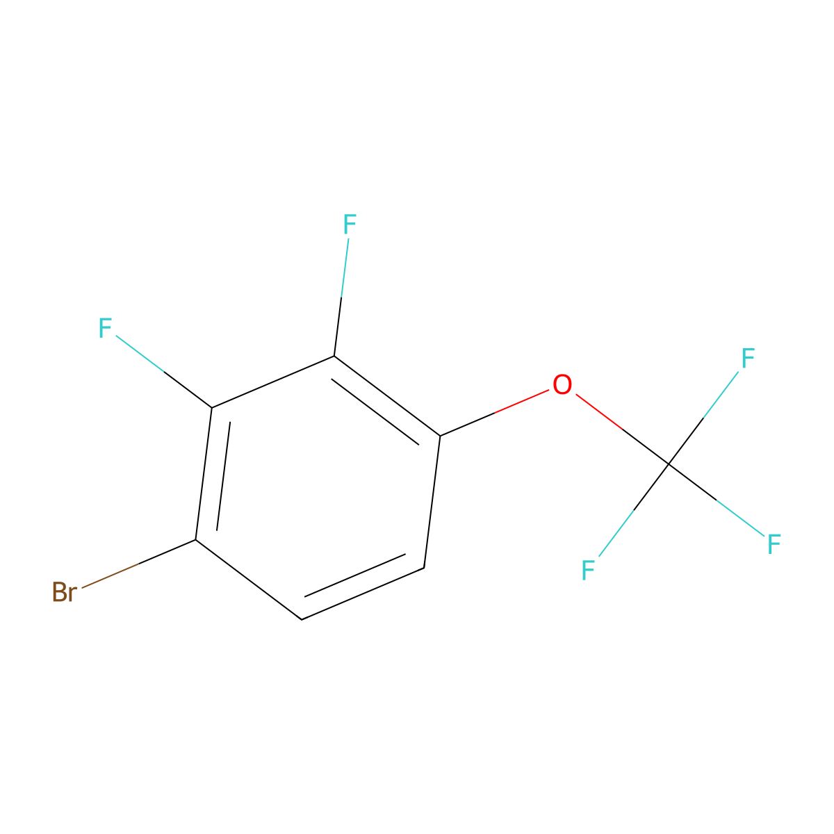 1-Bromo-2,3-difluoro-4-(trifluoromethoxy)benzene molecular structure, CAS 1417569-62-0