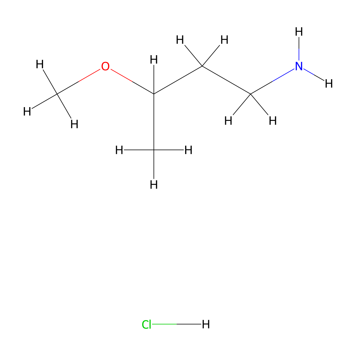 3-Methoxybutan-1-amine hydrochloride molecular structure, CAS 1417569-76-6
