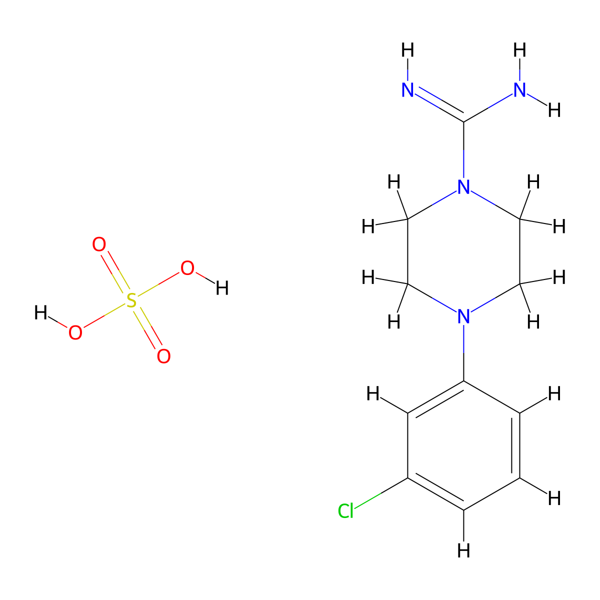 4-(3-Chlorophenyl)piperazine-1-carboximidamide sulfate molecular structure, CAS 1417569-95-9