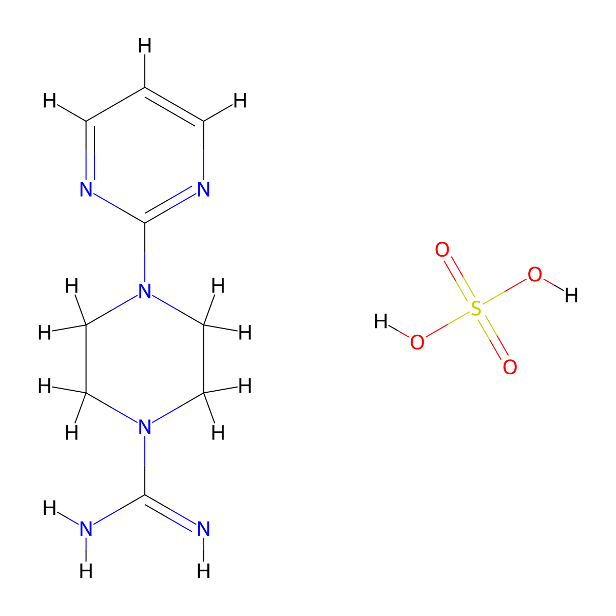 4-Pyrimidin-2-ylpiperazine-1-carboximidamide sulfate molecular structure, CAS 1417569-96-0