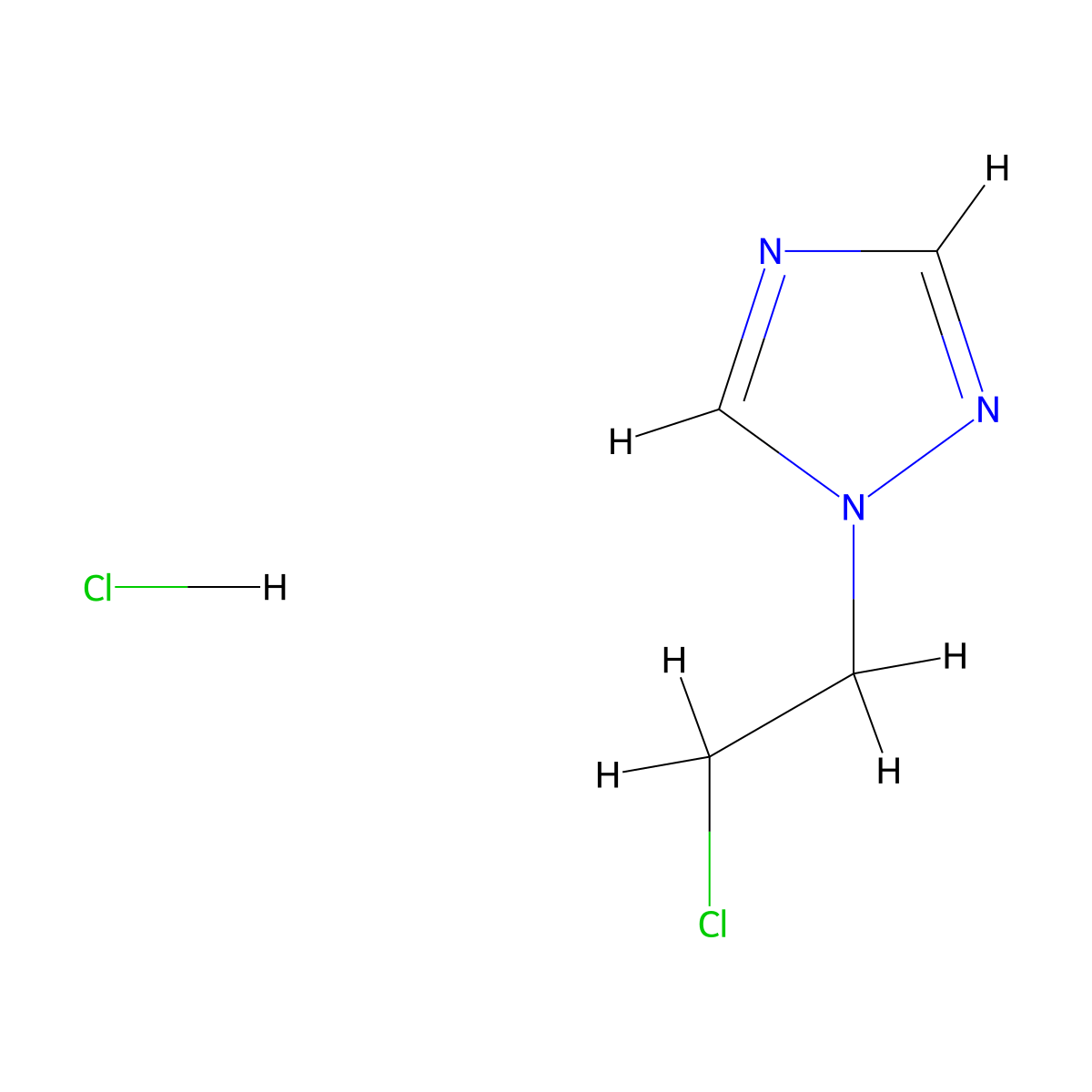 1-(2-chloroethyl)-1H-1,2,4-triazole hydrochloride molecular structure, CAS 1417569-97-1
