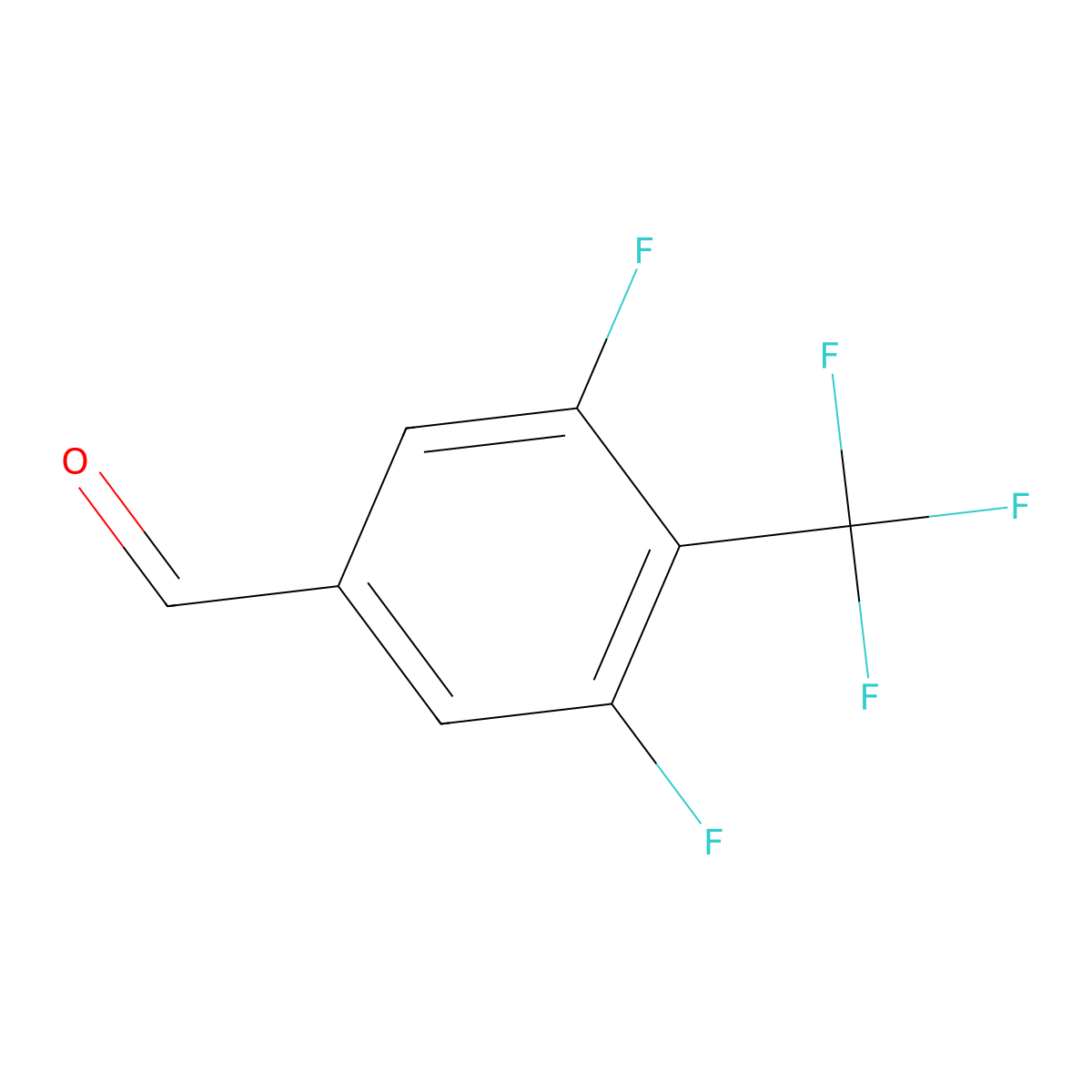 3,5-Difluoro-4-(trifluoromethyl)benzaldehyde molecular structure, CAS 1417569-98-2