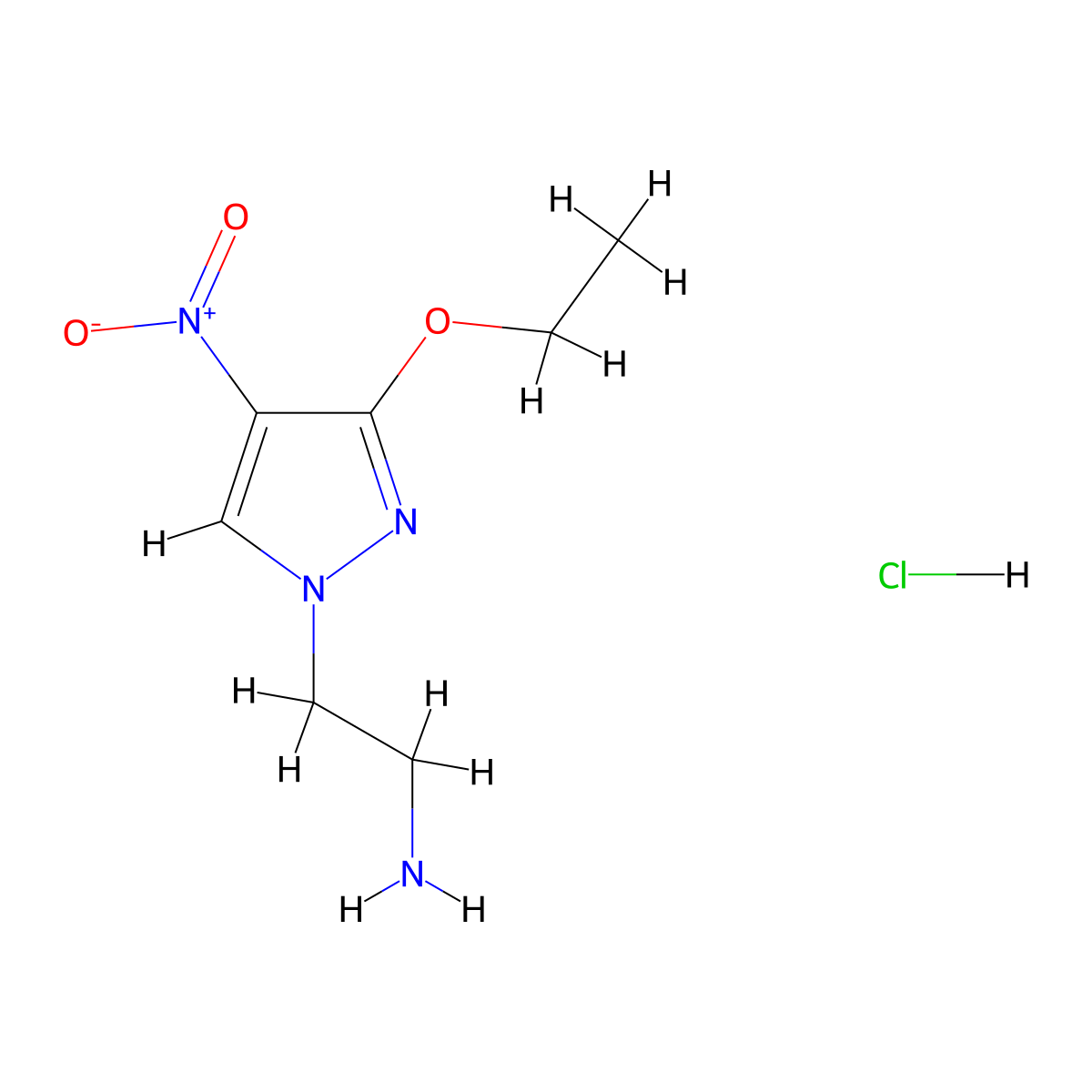 2-(3-Ethoxy-4-nitro-1h-pyrazol-1-yl)ethan-1-amine hydrochloride molecular structure, CAS 1417570-01-4