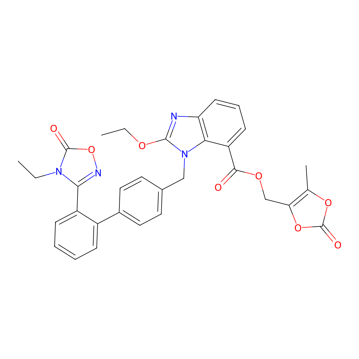 N-Ethyl azilsartan medoxomil molecular structure, CAS 1417576-01-2