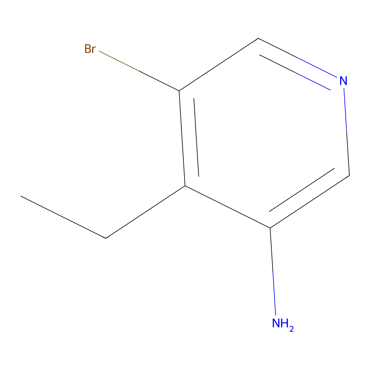5-Bromo-4-ethylpyridin-3-amine molecular structure, CAS 1417576-12-5