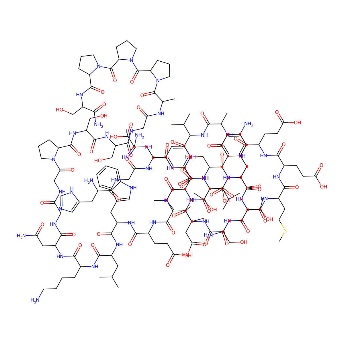 Exenatide free base molecular structure, CAS 141758-74-9