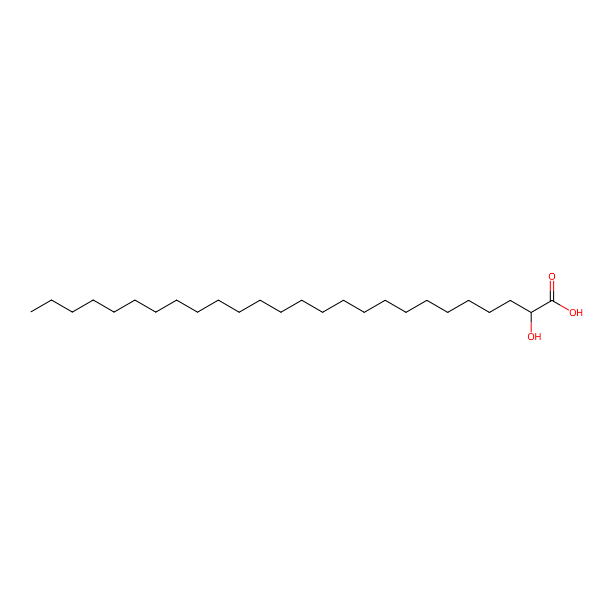 2-Hydroxyhexacosanoic acid molecular structure, CAS 14176-13-7