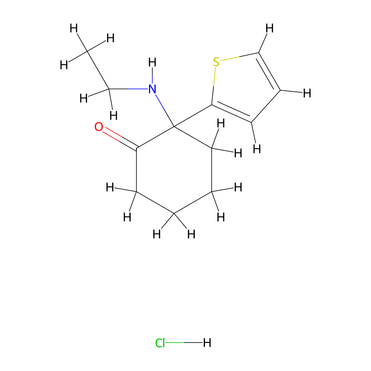 Tiletamine Hydrochloride molecular structure, CAS 14176-50-2