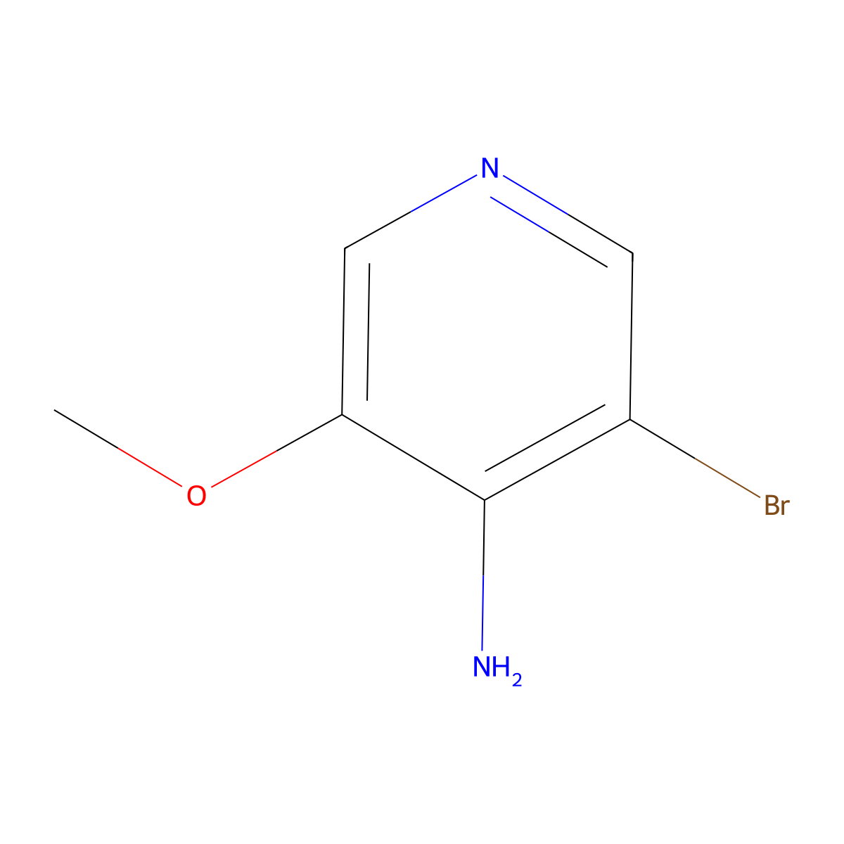 3-Bromo-5-methoxypyridin-4-amine molecular structure, CAS 1417618-49-5