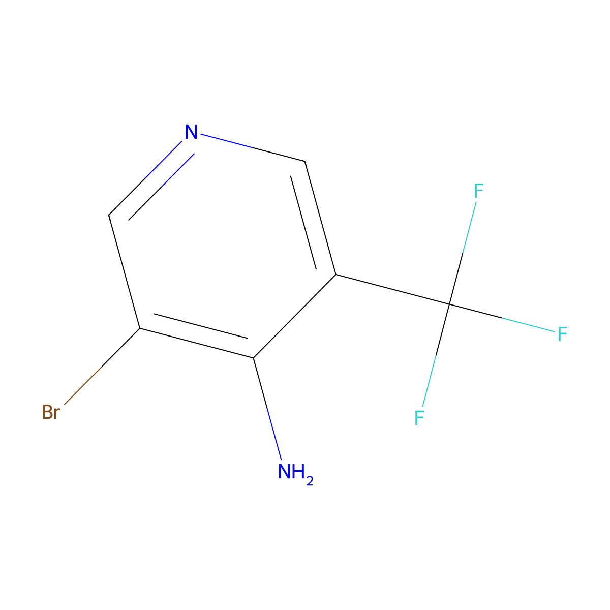 3-Bromo-5-(trifluoromethyl)pyridin-4-amine molecular structure, CAS 1417622-88-8