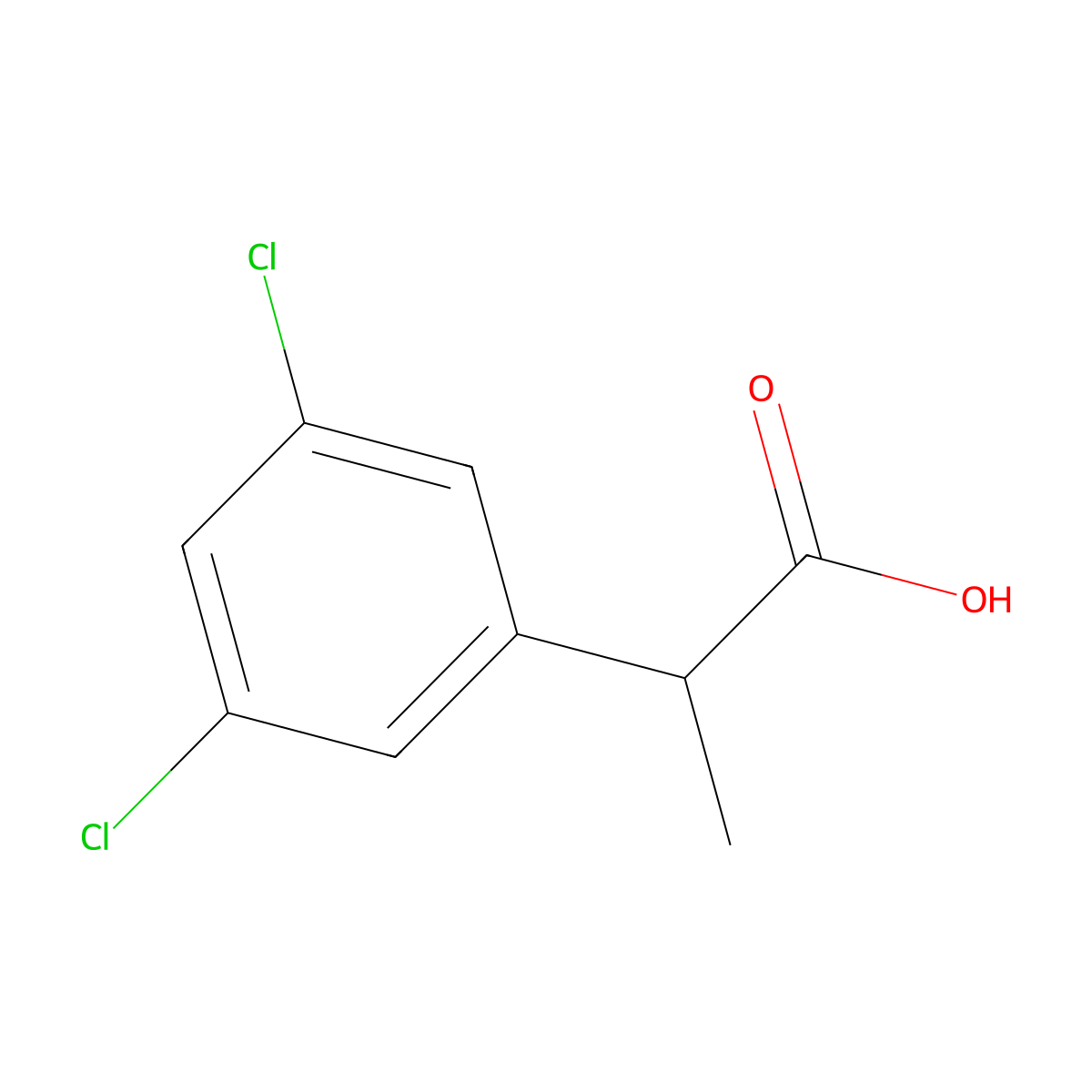 2-(3,5-Dichlorophenyl)propanoic acid molecular structure, CAS 1417627-15-6