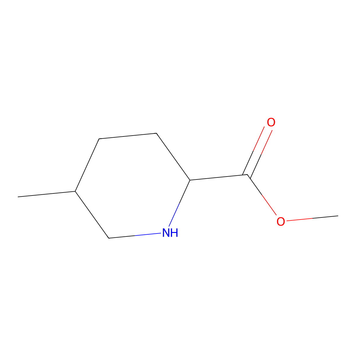 rac-methyl (2R,5S)-5-methylpiperidine-2-carboxylate molecular structure, CAS 1417629-99-2