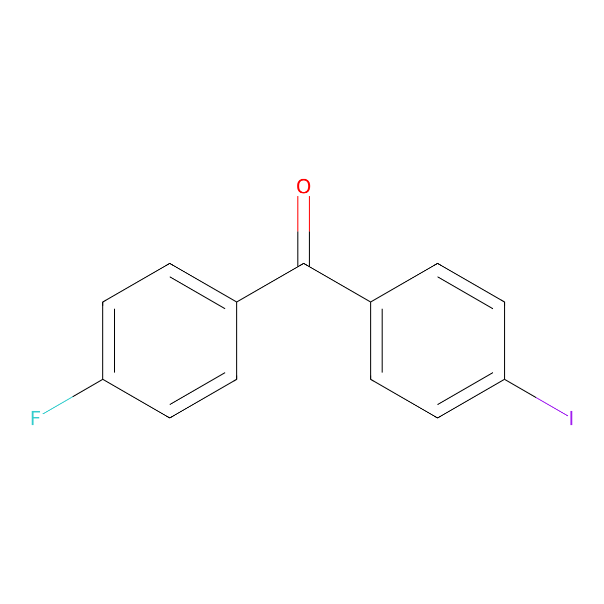 4-Fluoro-4'-iodobenzophenone molecular structure, CAS 141763-55-5