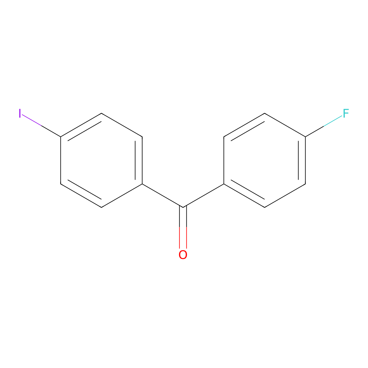 4-Fluoro-4'-iodobenzophenone molecular structure, CAS 141763-55-5