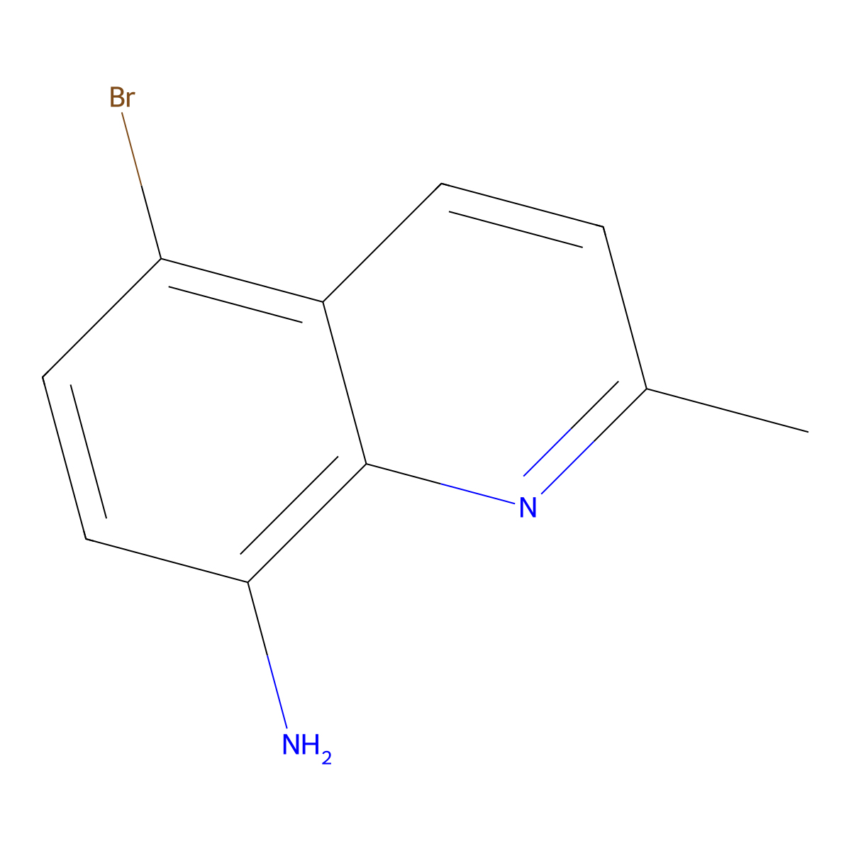 5-Bromo-2-methyl-8-quinolinamine molecular structure, CAS 1417632-66-6