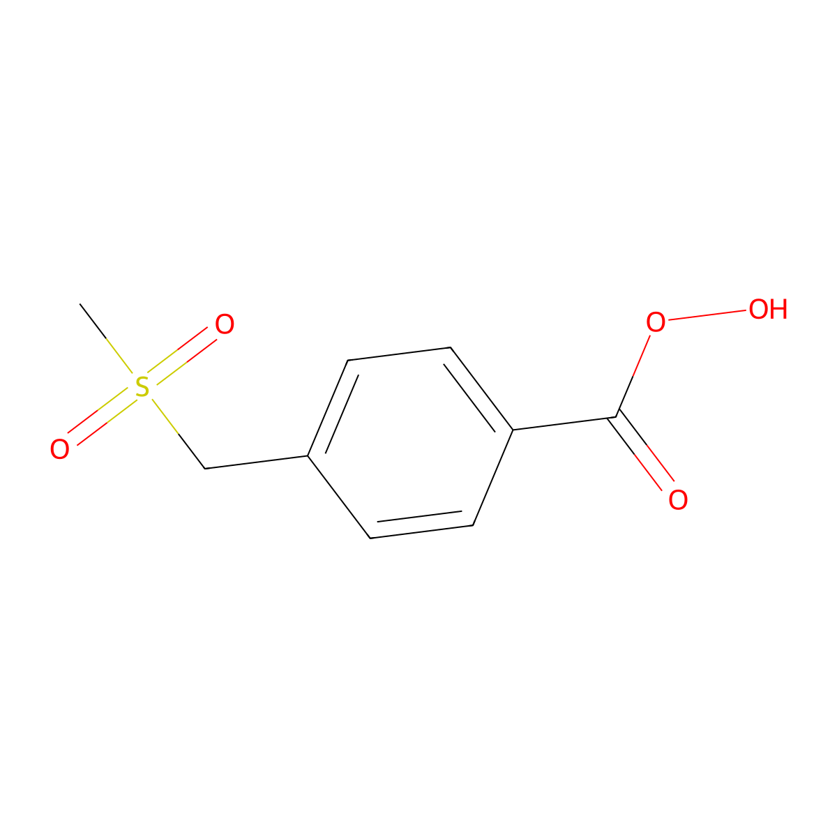 4-(Methylsulfonylmethyl)benzoperoxoic acid molecular structure, CAS 1417633-81-8