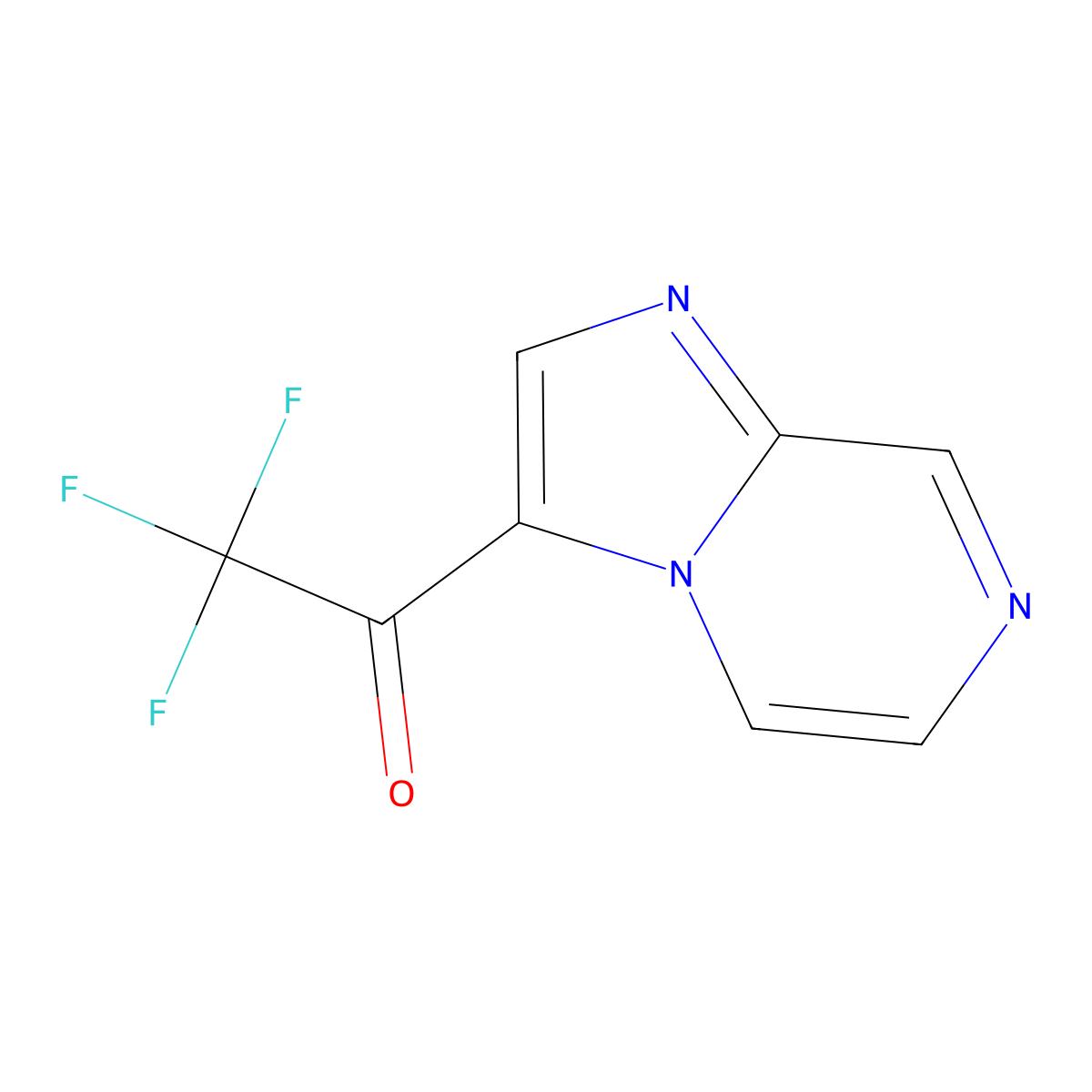 2,2,2-Trifluoro-1-(imidazo[1,2-a]pyrazin-3-yl)ethan-1-one molecular structure, CAS 1417633-90-9