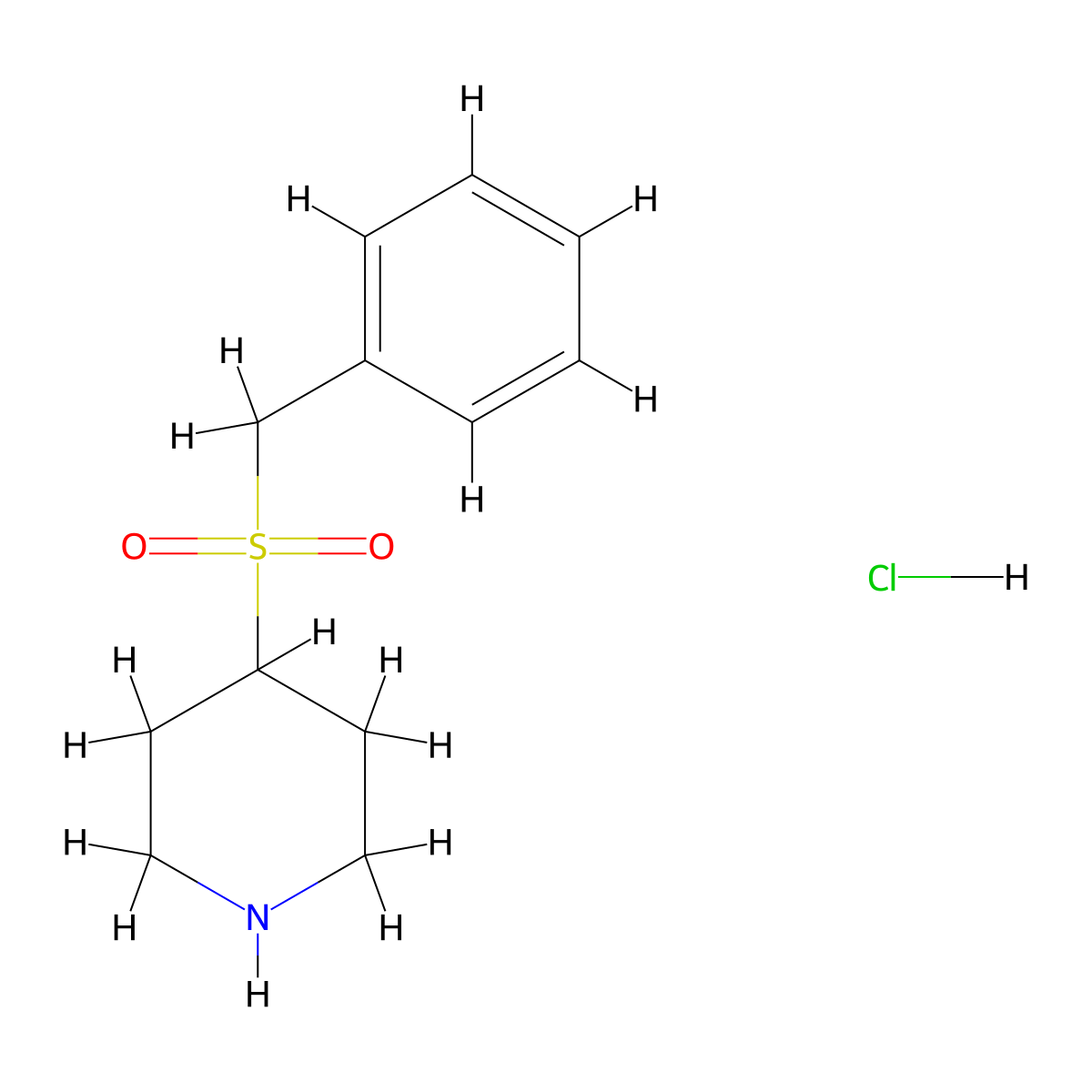 4-Benzylsulfonylpiperidine hydrochloride molecular structure, CAS 1417634-21-9