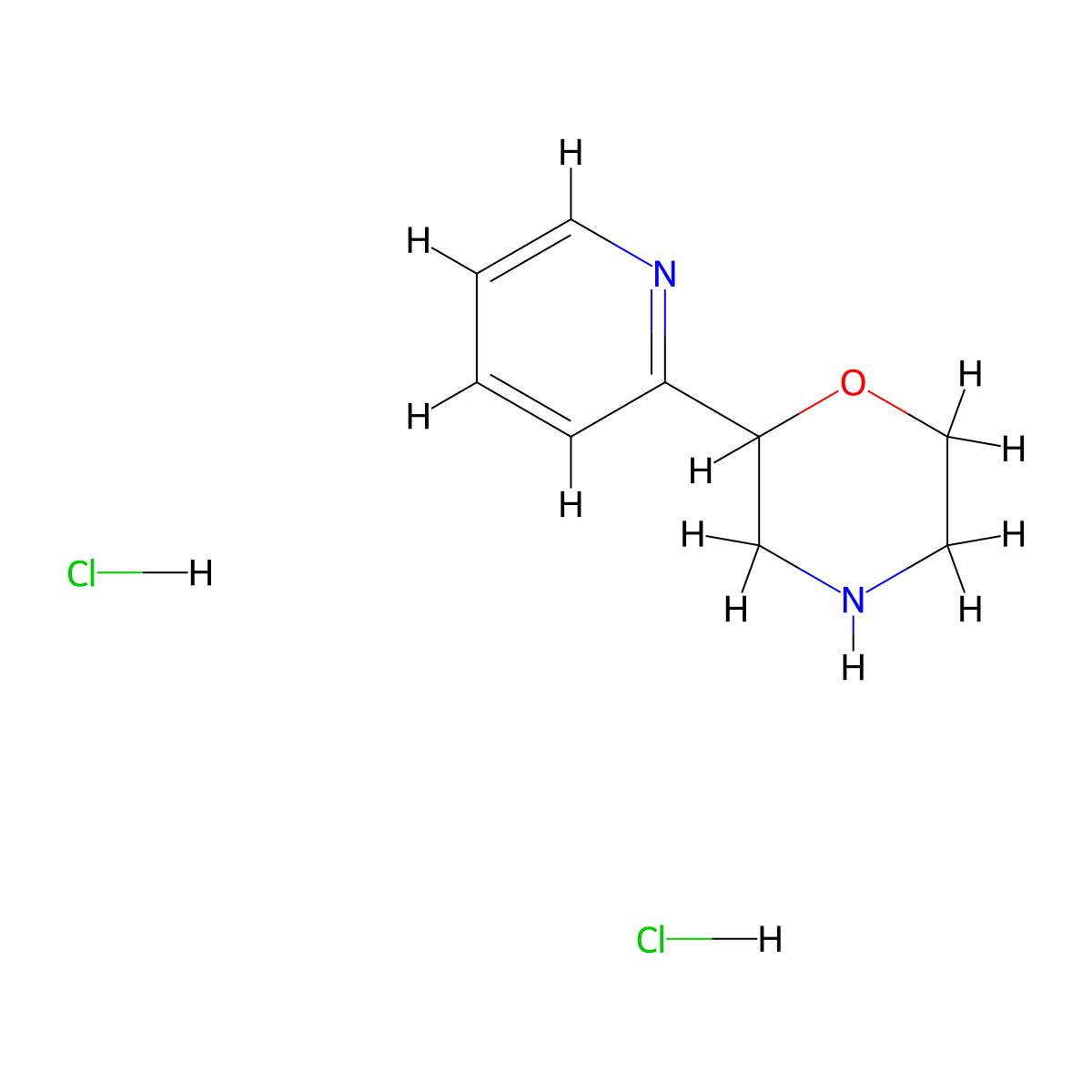 2-(Pyridin-2-yl)morpholine dihydrochloride molecular structure, CAS 1417635-00-7