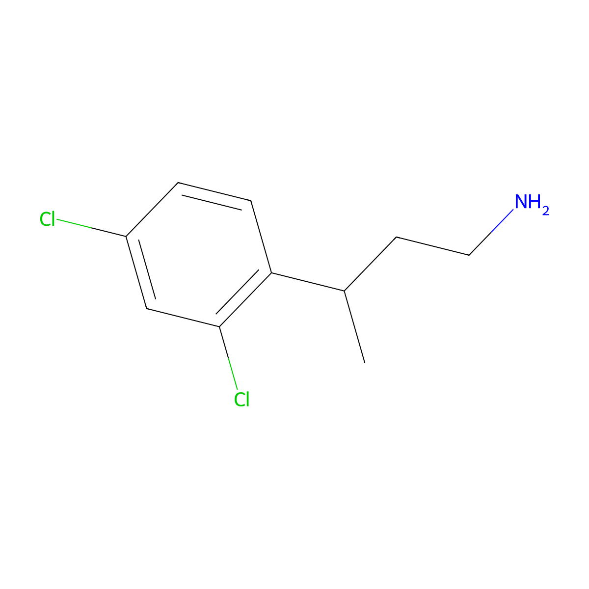 3-(2,4-Dichlorophenyl)butan-1-amine molecular structure, CAS 1417635-04-1